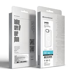 Чехол для Apple iPhone 16e/17e, Uniq MagCase, белый, противоударный, панель-накладка с магсейф, ударопрочный TPU+PC, с магнитом MagSafe, поддержка полноценной беспроводной зарядки, ArmorStandart (ARM83873) - мініатюра 6