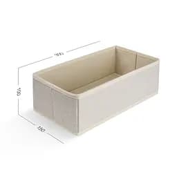 Ящик для зберігання МВМ My Home (MVM) 30x15x10 см кремовий (TH-28 CREAM) - мініатюра 2