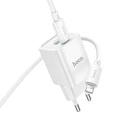 МЗП Hoco C149A Charm PD30W+QC3.0 (1USB-A/1C) + кабель Type-C to Lightning White - мініатюра 4