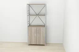 Етажерка 3/60 Ferrum-decor Серії Конект із тумбою 144x60x28 Сірий ДСП Сонома Трюфель (FRD-104460) - мініатюра 2