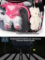 Ортопедичний шкільний рюкзак (ранець) School Standard 3 в 1 для дівчинки 570 гр 14,5 літрів Сірий з рожевим - мініатюра 7