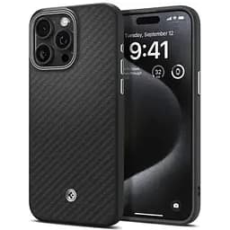 Карбоновий чохол Spigen Enzo Aramid Matte Black для iPhone 15 Pro (ACS07045)