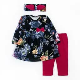 Комплект для дівчинки Fashion зріст 62 см (1 - 3 місяці) Malena Синій з бордовим