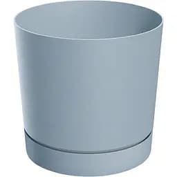 Горщик для квітів Prosperplast Tubo P з підставкою 8 л світло-сірий (66019-443)