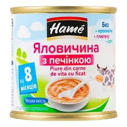 Пюре для дітей Hame Яловичина з печінкою від 8 міс на м'ясній основі гомогенізоване стерилізоване 100 г - мініатюра 3