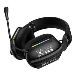 Бездротові ігрові навушники Onikuma GT808 геймерська Bluetooth гарнітура з мікрофоном та RGB Black (19118) - мініатюра 2
