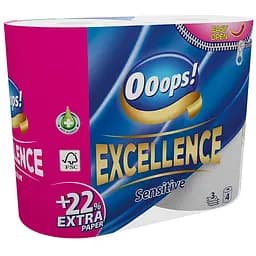 Туалетний папір Ooops! Excellence тришаровий 4 рулони