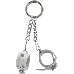 Брелок Feral Feelings Наручники с пряжкой Белый