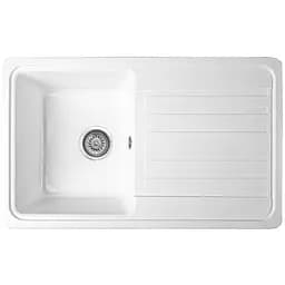 Мийка кухонна Valetti 17N гранітна 760х460 мм біла