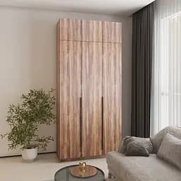 Шафа 3-дверна з антресоллю MebelStar Оскар ДСП BL-B, додаткова штанга 120x52x260 см Дуб бурштиновий (MBS-4883)