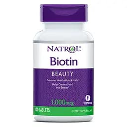Вітаміни та мінерали Natrol Biotin 1000 mcg, 100 таблеток