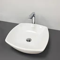 Умивальник VBI Cortona white накладний VBI-012608, Білий - мініатюра 5