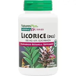 Натуральна добавка Natures Plus Herbal Actives Licorice 500 mg, 60 капсул