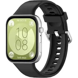Ремінець DK CDK для Huawei Watch Fit 4 Pro Silicone Sport Classic (017792) (black) - мініатюра 2