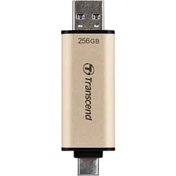USB флеш накопичувач Transcend 256GB JetFlash 930 Gold-Black USB 3.2/Type-C (TS256GJF930C) - мініатюра 5