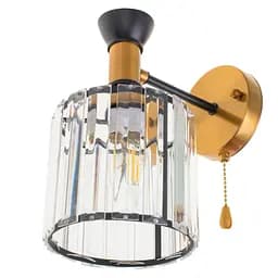 Бра Brille LK-715W/1 E27 BK+GDB з 1 плафоном і вимикачем на ланцюжку