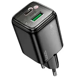 Сетевое зарядное устройство Hoco N52 GaN PD20W + QC3.0 2 порта USB+Type-C черный