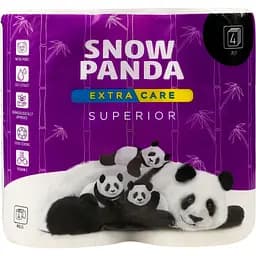 Чотиришаровий туалетний папір Сніжна Панда Extra Care Superior 4 рулони
