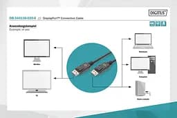Кабель DisplayPort 4K Digitus 2m black - мініатюра 3