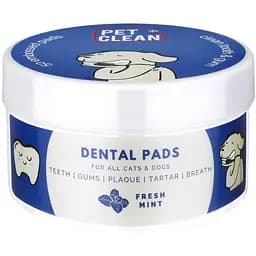 Серветки вологі Pet Clean Dental Wipes для гігієни та чистки зубів тварин 50 шт.