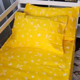 Простынь MirSon Ranforce Elite Kids Time 17-0717 Unicorn in the Tropics 110х160 см желтая (2200010620696)