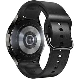 Ремінець для Samsung Galaxy Watch 5 40mm - чорний ширина кріплення 20мм силікон-шкіра Watchbands West (W17-8WB64459484)