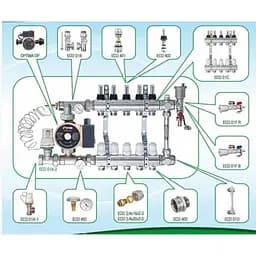 Колектор з регуляторами та кріпленням ECO 001С 1″x6 000008836 - мініатюра 2
