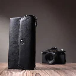 Жіноче портмоне з блоком для карт з натуральної шкіри ST Leather 22698 чорне - мініатюра 10