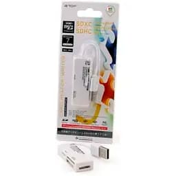 Кардрідер USB Atcom TD2047, білий, USB 2.0 - microSD / SD / MS (10716)