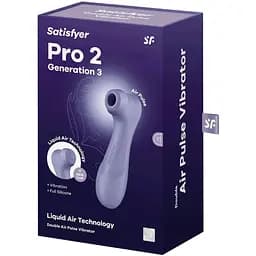 Вакуумний кліторальний стимулятор Satisfyer Pro 2 Generation 3 with Liquid Air Фіолетовий