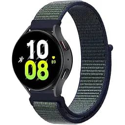 Ремінець нейлоновий на липучці для смарт-годинника BeWatch Samsung 22 мм Зелений з синім (1021318.2UW)