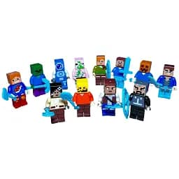 Набор игровых фигурок Minecraft с оружием 12 шт. (0302E)