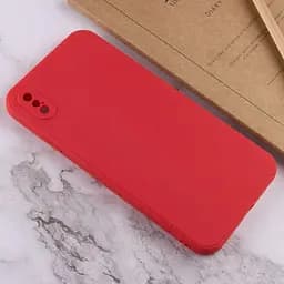 Силіконовий чохол Candy Full Camera для Apple iPhone XS Max (6.5) Червоний / Camellia - мініатюра 4