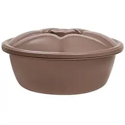 Миска Stars Plast круглая с крышкой 14 л какао (94034/как)