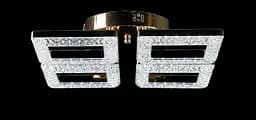 Люстра стельова LED Splendid Ray LT8001/4, 80W, золото, білий, сучасний стиль з пультом, димер - мініатюра 2