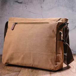 Велика сумка для ноутбука з клапаном із текстилю 21242 Vintage коричнева - мініатюра 9