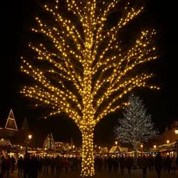 Новогодняя гирлянда уличная Рождественская фея GarlandoPro 50 м 500 LED белый провод Желтый CF500L50MWY