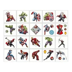 Набор временных татуировок Супергерои мини superheroes-20-01 размер 5х5 см