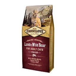 Сухий корм Carnilove Cat Lamb & WildBoar Sterilised 6 кг з ягнятком та м'ясом кабана для стерилізованих кішок