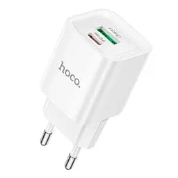 Адаптер сетевой HOCO Charm charger C147A 1USB/1Type-C, 20W/3A, PD/QC|