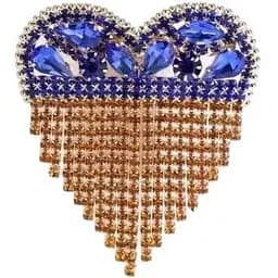 Брошь Сердце брошь-булавка символ Украины желто-голубая