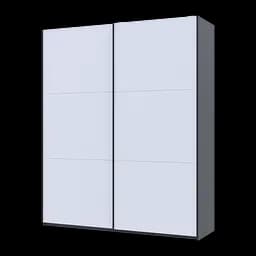 Шкаф-купе Doros G-Caiser Графит/Белый 2 ДСП / 3 части 200х60х240 (42005228)