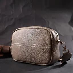 Ідеальна сумка жіноча з натуральної м'якої шкіри Vintage 22318 бежева - мініатюра 6