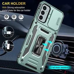 Ударостійкий чохол Camshield Army Ring для Samsung Galaxy A14 4G/5G Зелений / Light Green - мініатюра 4