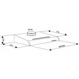 Витяжка кухонна ELEYUS Line I 50 BL - мініатюра 7