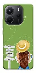 Чохол Demsky Travel girl для Xiaomi Redmi Note 14 4G (Europe version)