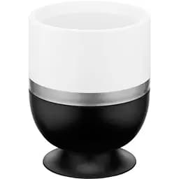 Горщик для квітів Alyaplastik Ribbon 1.6 л овальний чорно-білий (00-00020138)