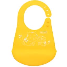 Нагрудник силіконовий Baby Team жовтий  (6591)
