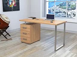 Письмовий стіл Loft Design L-27 Сріблястий (Дуб Крафт золотий)