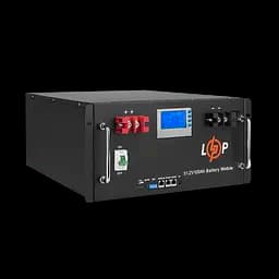 Акумулятор LP LiFePO4 48V (51,2V) - 100 Ah (5120Wh) (Smart BMS 100A) з LCD RM - мініатюра 3